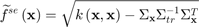 $$\widetilde{f}^{se}\left(\mathbf{x}\right)=\sqrt{k\left(\mathbf{x},\mathbf{x}\right)-\Sigma_\mathbf{x}\Sigma_{tr}^{-1}\Sigma_\mathbf{x}^T}$$